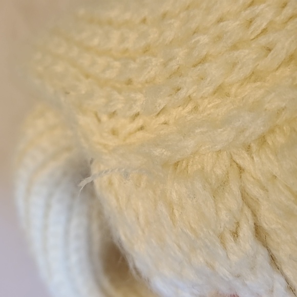 CREAM COLORED HAT AND SCARF COMBO - Picture 8 of 8